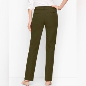 NWT TALBOTS Newport Pant Dark Olive Green Curvy Comfy Stretch Straight L…